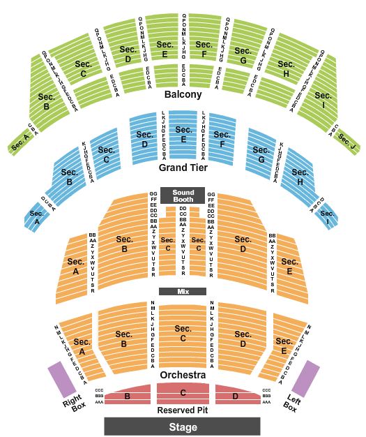 Altria Theater Shucked Seating Chart